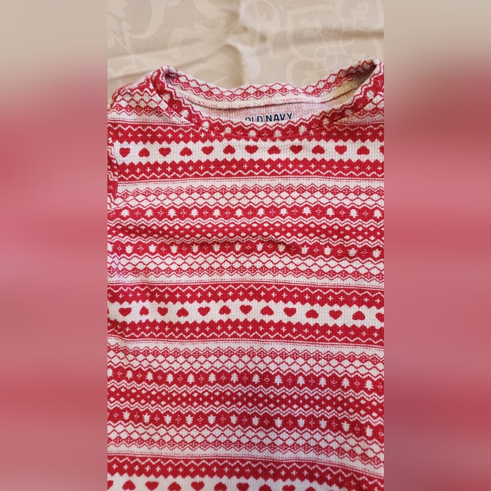 Red and White Long Sleeve Tee - Picture 3 of 3
